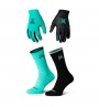 Pack guantes y calcetines OOOFF V2 Turquesa/Negro