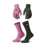 Pack guantes y calcetines OOOFF V2 Khaki/Violeta