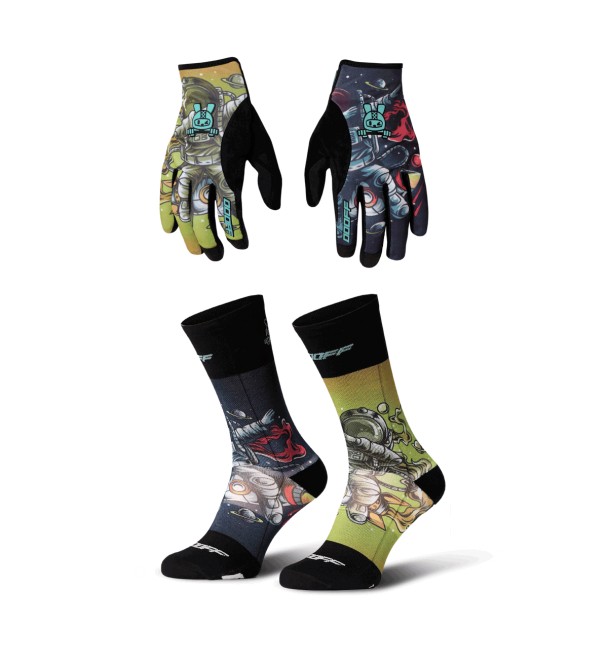 Pack guantes y calcetines OOOFF V1 Astronauta