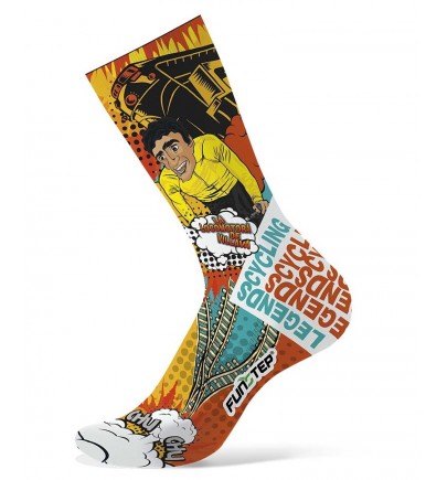 Calcetines FunStep Leyendas Ciclismo Naranja/Verde